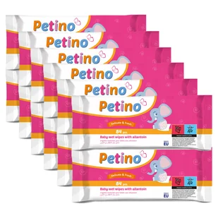 12 X Petino Delicate&Fresh Chusteczki Nawilżane 84Szt - Chusteczki nawilżane - miniaturka - grafika 1
