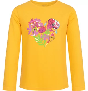 Bluzki damskie - Bluzka z długim rękawem dziewczęca dziecięca 134 bawełna Kwiaty Serce Endo - grafika 1