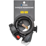 Zabezpieczenia do roweru - Zapięcie rowerowe VÖGEL VZP103 Linka Czarny - miniaturka - grafika 1