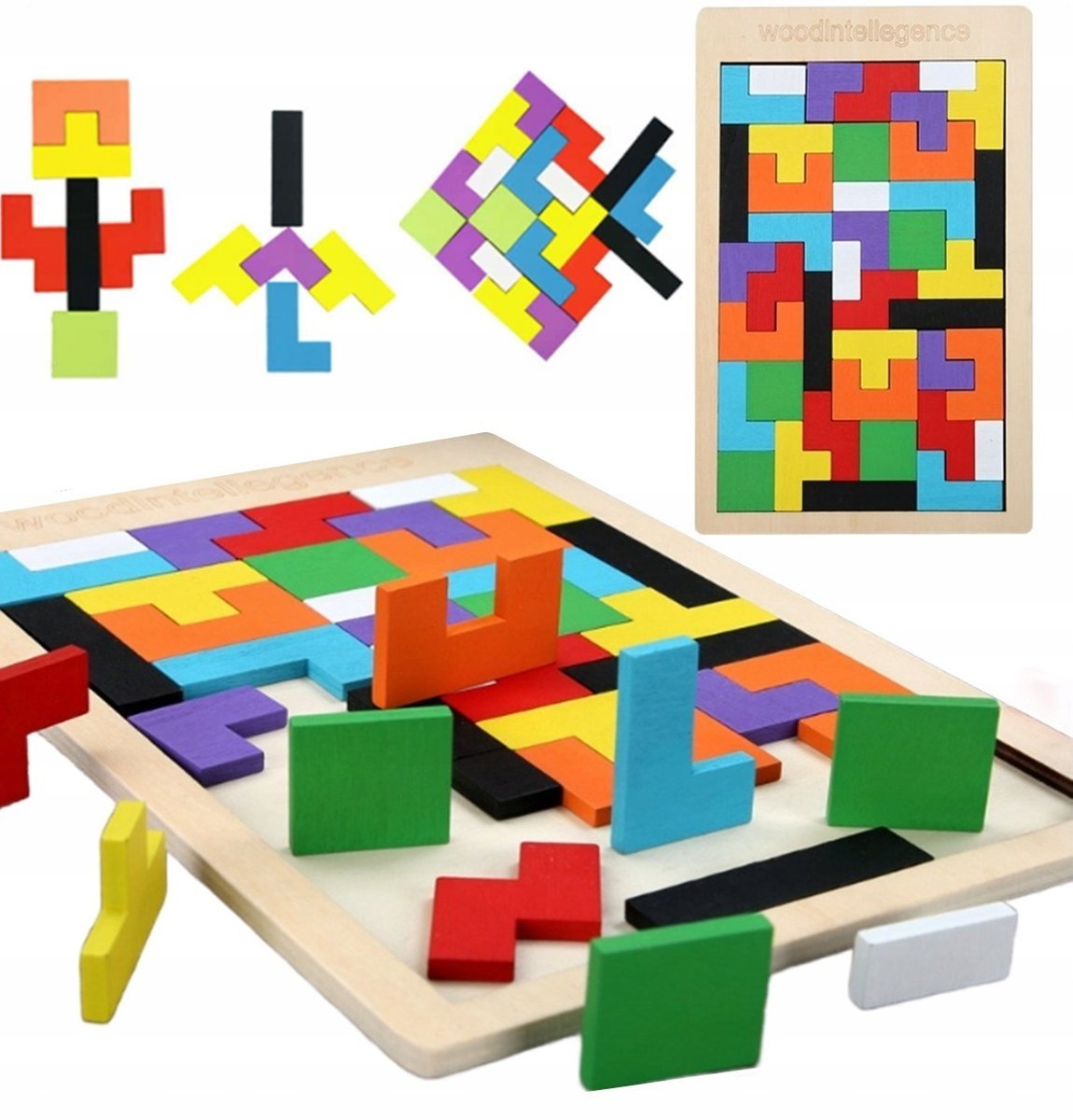 Woody Drewniana układanka Tetris
