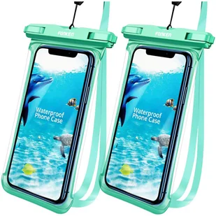 2x Etui wodoodporne wodoszczelne case na telefon Fonken uniwersalne IPX8 do 6.5 Zielone - Etui i futerały do telefonów - miniaturka - grafika 5