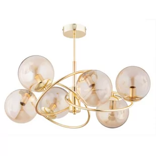 Wiromat żyrandol 6xE14 złoty 63219 - Lampy sufitowe - miniaturka - grafika 1