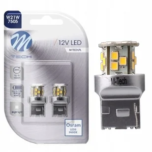 2x Żarówka W21w Led Osram M-tech T20 Retrofit 7505 Biała - Żarówki samochodowe - miniaturka - grafika 1