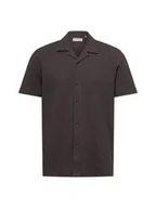 Koszulki męskie - Tom Tailor Denim Męska koszulka rekreacyjna z krótkim rękawem Mężczyźni Comfort Fit Bawełna szary wypukły wzór tkaniny, S - miniaturka - grafika 1