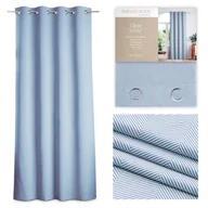 Zasłony - Zasłona CLEAR kolor granatowy drukowany motyw boho styl klasyczny srebrne przelotki przelotki srebrne velvet 140x250 ameliahome - miniaturka - grafika 1