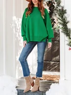 Swetry damskie - Milan Kiss Sweter w kolorze zielonym - miniaturka - grafika 1