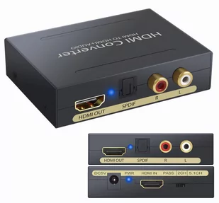 Konwerter z Hdmi na Hdmi + audio Toslink Spdif - Adaptery i przejściówki - miniaturka - grafika 1