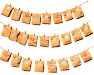 Kalendarze - Kalendarz Adwentowy Torebki Naklejki 25 Szt Wzory - miniaturka - grafika 1