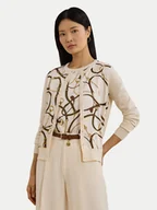 Swetry damskie - LAUREN RALPH LAUREN Kardigan 200963632001 Beżowy Regular Fit - miniaturka - grafika 1