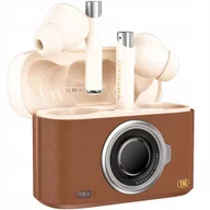 Słuchawki - Słuchawki Douszne Onikuma T18 Bluetooth 5.3 Brązowe Z Redukcją Szumów - miniaturka - grafika 1