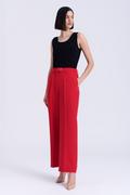 Spodnie damskie - Eleganckie czerwone spodnie - Greenpoint - miniaturka - grafika 1