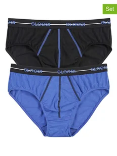 Sloggi Slipy (4 pary) w kolorze niebieskim i czarnym - Majtki męskie - miniaturka - grafika 1