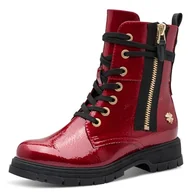 Kozaki damskie - Marco Tozzi Damskie buty Guido Maria Kretschmer 2-85200-41, modne kozaki, DK.RED PAT, 36 EU, Dk Red Pat, 36 EU - miniaturka - grafika 1