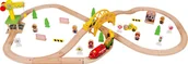 Pociągi dla dzieci - Eichhorn Drewniane tory kolejowe budowa Uniwersalny - miniaturka - grafika 1