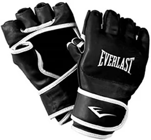 Everlast Dorosłych Artykuł Box Aka M/Arts Leather Grappling Gloves, Czarny, L (L/057330 03350_Black_L) - Rękawice bokserskie - miniaturka - grafika 1