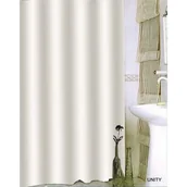 Zasłony prysznicowe - Zasłonka prysznicowa Txt Unity 180 x 200 cm biały - miniaturka - grafika 1