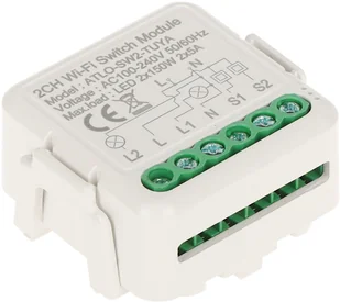 PODWÓJNY INTELIGENTNY STEROWNIK OŚWIETLENIA LED ATLO-SW2-TUYA Wi-Fi, Tuya Smart ATLO-SW2-TUYA - Switche - miniaturka - grafika 1