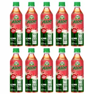 Pure Plus Napój z aloesem - Arbuz Zestaw 10 x 500 ml - Soki i napoje niegazowane - miniaturka - grafika 1