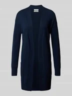 Swetry damskie - Płaszcz z dzianiny z kaszmiru z nakładanymi kieszeniami - miniaturka - grafika 1