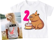 Koszulki dla dziewczynek - Koszulka dla dziewczynki na 2 urodziny z imieniem - miniaturka - grafika 1