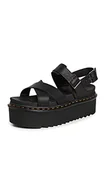 Sandały damskie - Dr. Martens Voss II Quad, Sandały Damskie, Czarna Atena, 37 EU - miniaturka - grafika 1