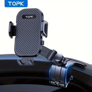 TOPK D42-J Uchwyt Samochodowy Na Telefon Do Deski Rozdzielczej, Regulowany Uchwyt Samochodowy Na Telefon Komórkowy W Zakresie 360 ​​stopni Z - Inne - miniaturka - grafika 1
