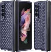 Etui i futerały do telefonów - Dux Ducis Venice skórzane etui do Samsung Galaxy Z Fold 3 pokrowiec z naturalnej skóry niebieski - miniaturka - grafika 1