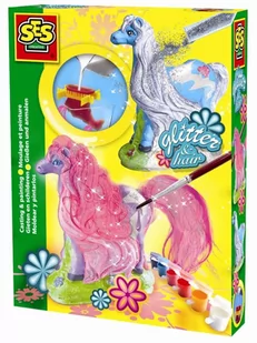 Ses Zestaw gipsowy Koń z brokatem - Zabawki kreatywne - miniaturka - grafika 1