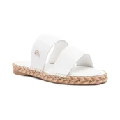 Klapki i japonki damskie - Tommy Hilfiger Skórzane klapki - miniaturka - grafika 1