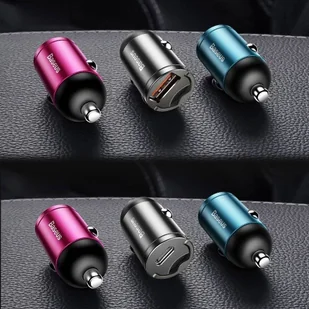 Baseus Tiny Star PPS mini ładowarka samochodowa USB Typ C 30W Quick Charge 3.0 PD 3.0 + kabel USB Typ C / Lightning 1m szary (TZVCHX-0G) - Ładowarki samochodowe - miniaturka - grafika 21