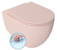 Miski WC - ISVEA - Miska wisząca WC INFINITY RIMLESS 36,5x53 cm bez deski kolor SALMON MAT 10NF02001-2S - miniaturka - grafika 1