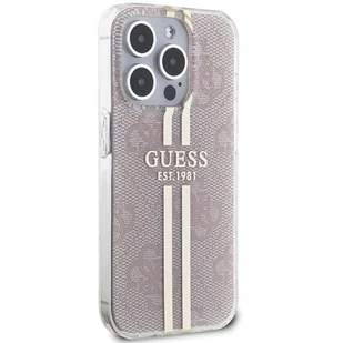 Etui Guess GUHCP14XH4PSEGP Apple iPhone 14 Pro Max hardcase IML 4G Gold Stripe różowy/pink - Etui i futerały do telefonów - miniaturka - grafika 5