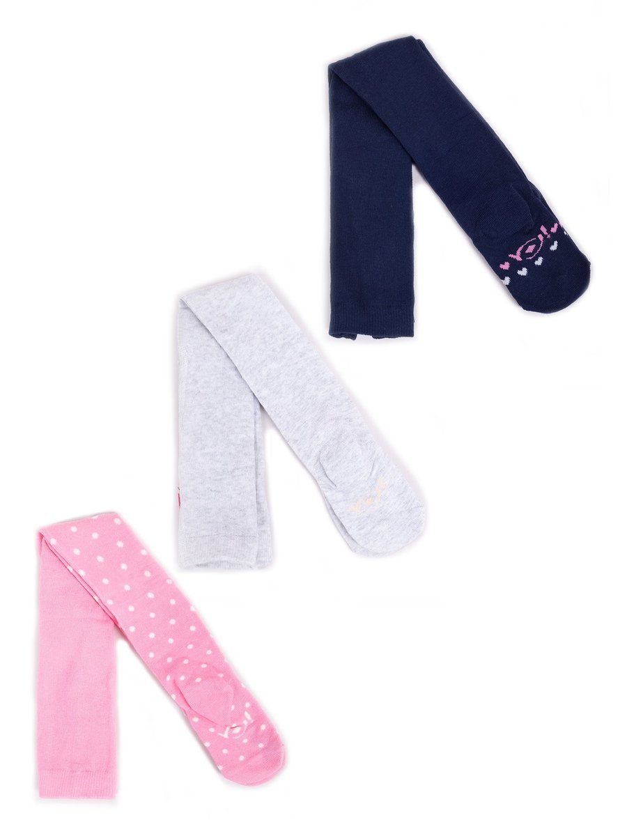 Rajstopy Dziewczęce Bawełniane We Wzory 3Pak 56-62 Yoclub