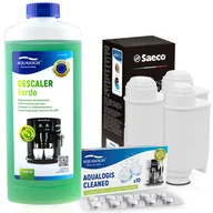 Akcesoria i części do ekspresów do kawy - Zestaw Do Saeco Philips, Intenza+ 3 szt, Odkamieniacz Verde 750ml, Tabletki Cleaneo 10 szt. - miniaturka - grafika 1