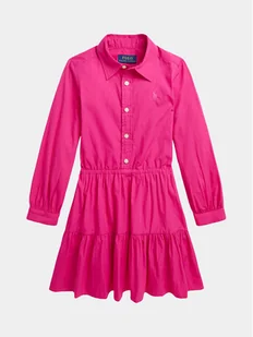Polo Ralph Lauren Sukienka codzienna Tierdshrtdrs 312925702001 Różowy Regular Fit - Sukienki i spódniczki dla dziewczynek - miniaturka - grafika 1