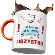 Kubki - Kubek Pomarańczowy Dla Wiktorii Koleżanki Prezent z Nadrukiem ze Zdjęciem + Opakowanie na prezent (wzór 04) - miniaturka - grafika 1