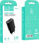 Ładowarki do telefonów - Ładowarka Vega ŁADOWARKA SIECIOWA 2.4A DENMEN 2400mA DC01 12W SINGLE BLACK> - miniaturka - grafika 1