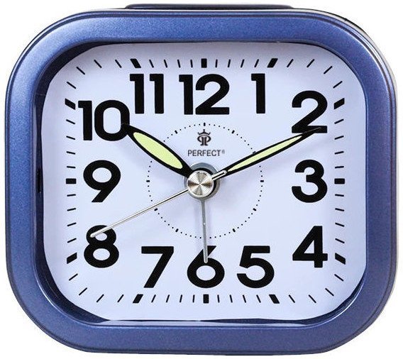 Budzik Perfect BB08006 niebieski 8 x 7 cm .