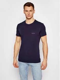 Koszulki i topy damskie - Versace T-Shirt Girocollo AUU04023 Granatowy Slim Fit - grafika 1
