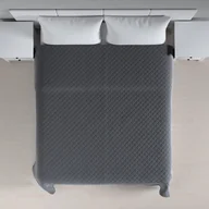 Narzuty - Dekoria Narzuta pikowana w romby grafitowy szary szer.260 × dł.210 cm Velvet 1235-704-12 - miniaturka - grafika 1