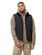 Garnitury - Jack Wolfskin Męska kamizelka szronowa, czarna, XXL - miniaturka - grafika 1