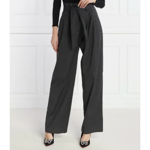 Pinko Wełniane spodnie | Loose fit - Spodnie damskie - miniaturka - grafika 1