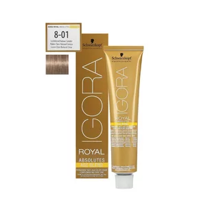 Schwarzkopf Professional Professional, Igora Royal Absolutes, farba do włosów 8-01, 60 ml - Farby do włosów i szampony koloryzujące - miniaturka - grafika 1