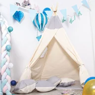 Namioty i tipi dla dzieci - SPRINGOS Namiot Tipi dla dzieci wigwam szary XXL TIP10 - miniaturka - grafika 1
