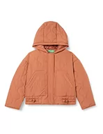 Kurtki i płaszcze dla dziewczynek - United Colors of Benetton Kurtka dla dziewczynek i dziewczynek, Brązowy 0t4, 130 - miniaturka - grafika 1