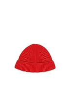 Czapki damskie - ESPRIT Prążkowana czapka beanie, 100% bawełna, czerwony, jeden rozmiar - miniaturka - grafika 1