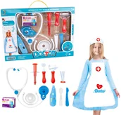 Zabawy w naśladowanie dorosłych - ZESTAW LEKARSKI 12 ELEMENTÓW FARTUCH - miniaturka - grafika 1