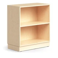 Regały biurowe - Regał QBUS, 1 półka, cokół, 868x800x400 mm, brzoza - miniaturka - grafika 1