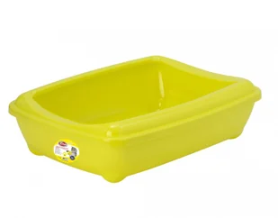 PET NOVA Cat Life Kitty Tray - Kuweta otwarta z ramką - żółta - Kuwety dla kotów - miniaturka - grafika 1
