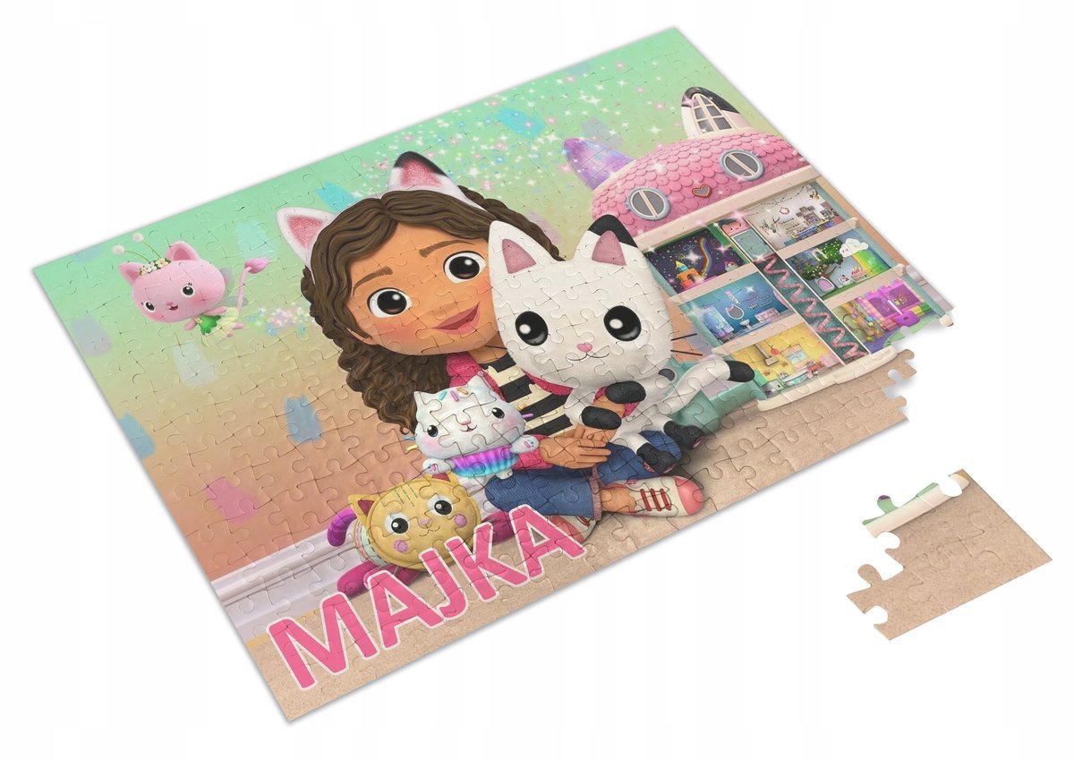 PERSONALIZOWANE PUZZLE KOCI DOMEK GABI 252 el. #2